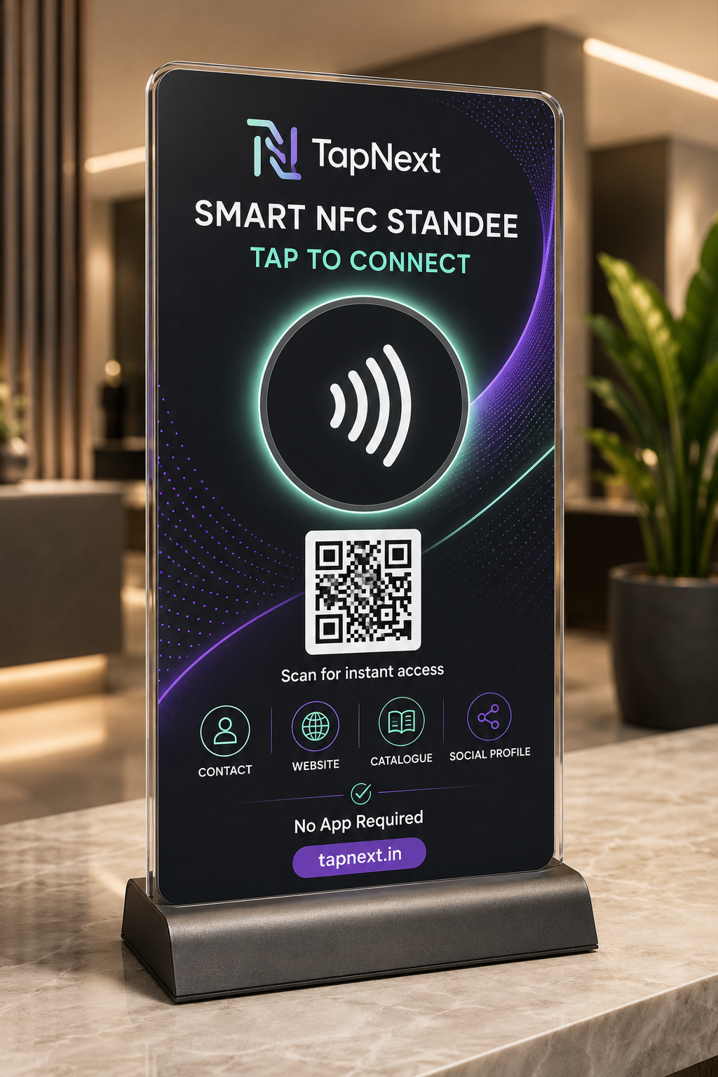 TapNext Smart NFC Standee  for Website & Link Sharing