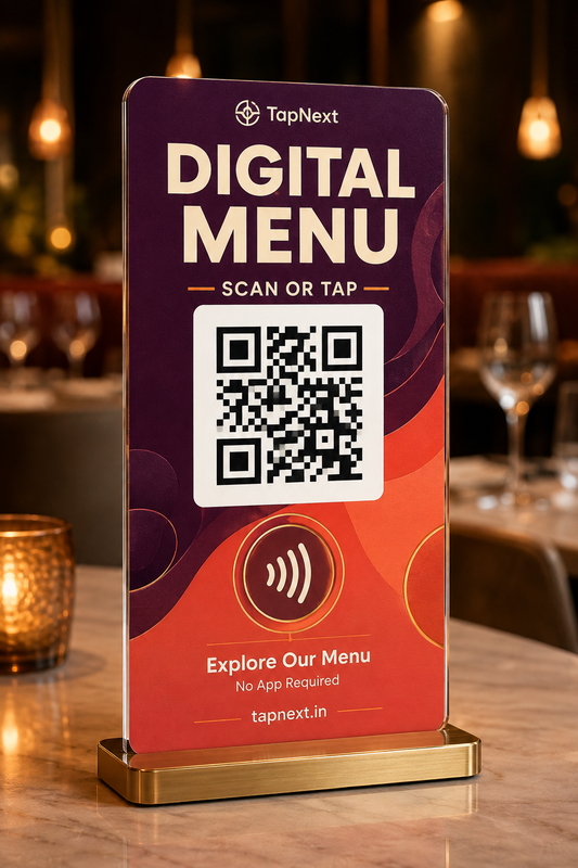 Digital Menu NFC QR Card
